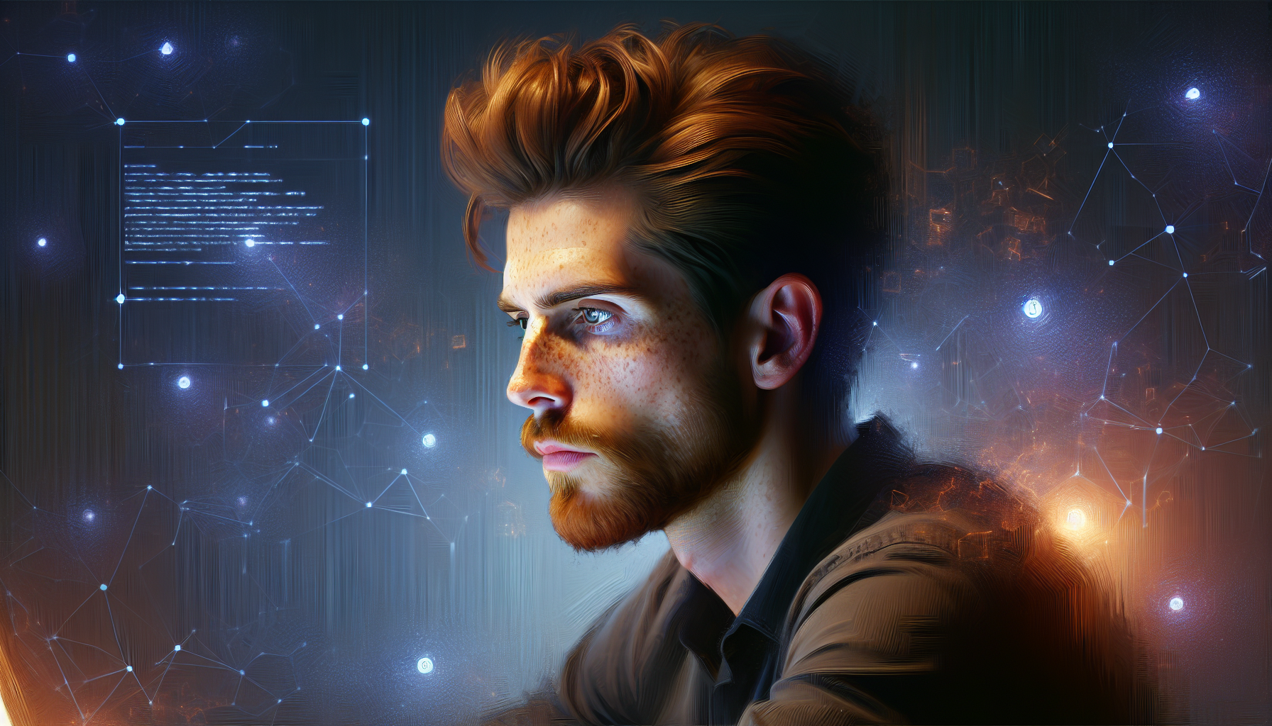 A developer at work with AI